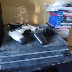 PS4 Pro W/ 1TB Internal & 4TB External Hard Drive
