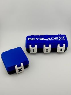 Beyblade X Storage Tournament3 doors Case + Bits Case Combo 3D printed