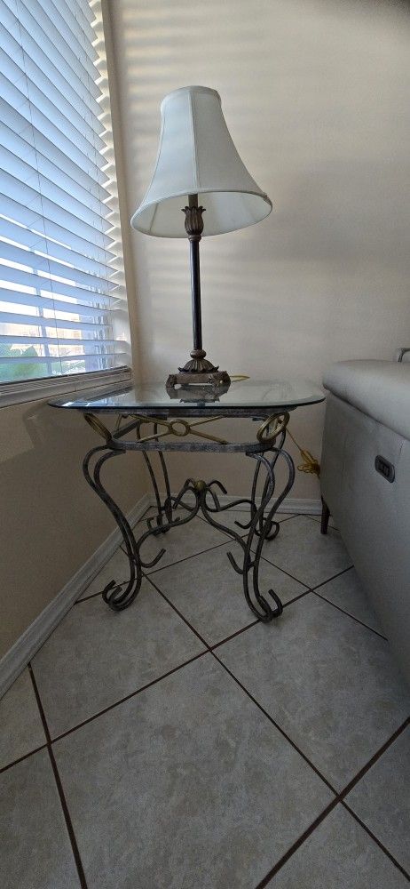 Metal glass wine rack, Glass End Tables, Glass Coffee Table.