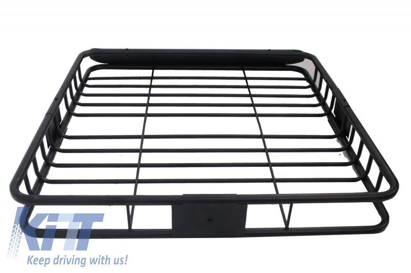 Universal Auto Roof Luggage Basket This large heavy-duty steel roof rack basket is perfect for transporting anything you don't want to carry in your v