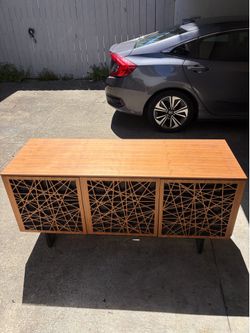 BDI Designer Walnut Media Console TV Stand Entertainment Center