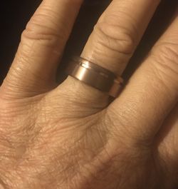 Stainless Steel Bronze Plated Wedding Band