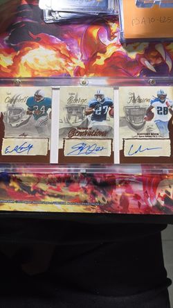 Leaf Book of Generations Triple Auto Card Campbell George Johnson