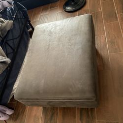 SIMPLIHOME Owen 34 inch Wide Mid Century Modern Rectangle Coffee Table Storage Ottoman in Distressed Black Vegan Faux Leather