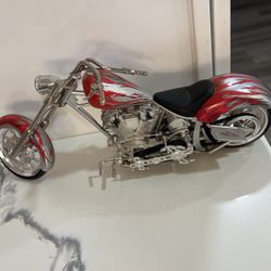 Orange County Chopper Red- Silver flames