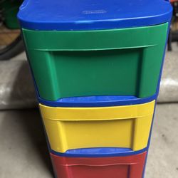 2 Stackable 3-drawer Toy Storage Drawers