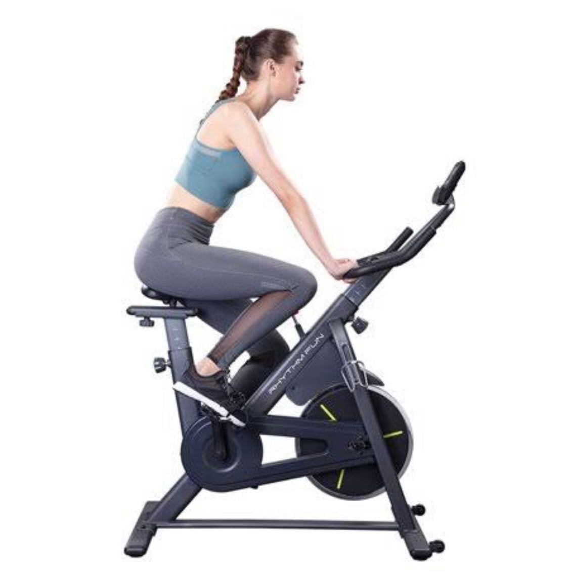 Exercise Bikes with LCD Monitor for Home Cardio Workout Bike Training- Black (Black)