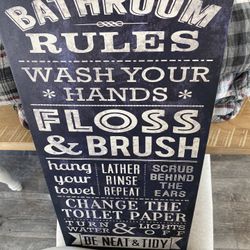 Bathroom Wall Sign