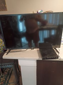 Television and DVD player