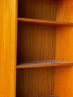 Danish team wooden bookcase with cabinet