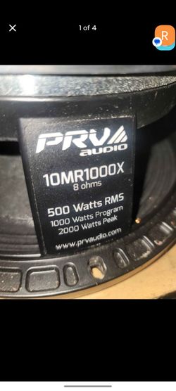 2 Prv mr1000x competition 10 inch 8ohm
