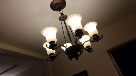 6 lamp chandelier