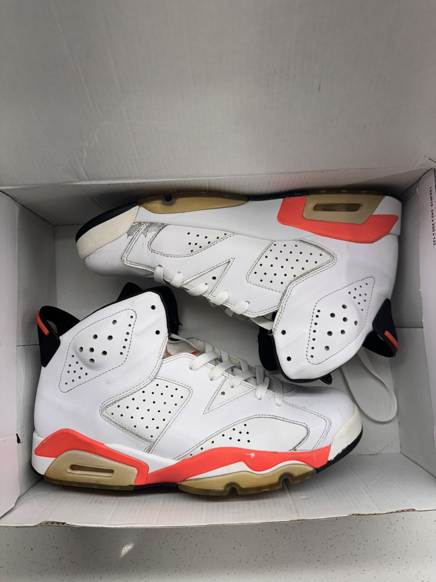 Jordan 6 Retro White Infrared 2014 Size 9