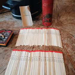 Vintage 58 Piece Chinese Fortune Sticks (Kau Cim or Chien Tung)
