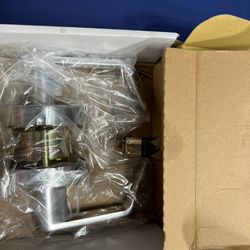 MASTER LOCK Lever: Grade 2, SLC Angled, Satin Chrome, Not Keyed, ANSI A156.5