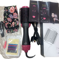 Hair Dryer Brush, Hair Styling with 4-in-1 Hot Air Comb, Blow Dryer, Hair Straightener Oval Barrel for All Hair Types