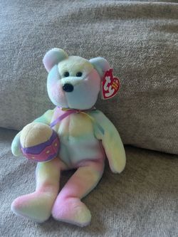 Ty Beanie Babies Eggs Pastel Bunny Plush, Retired Vintage 2006