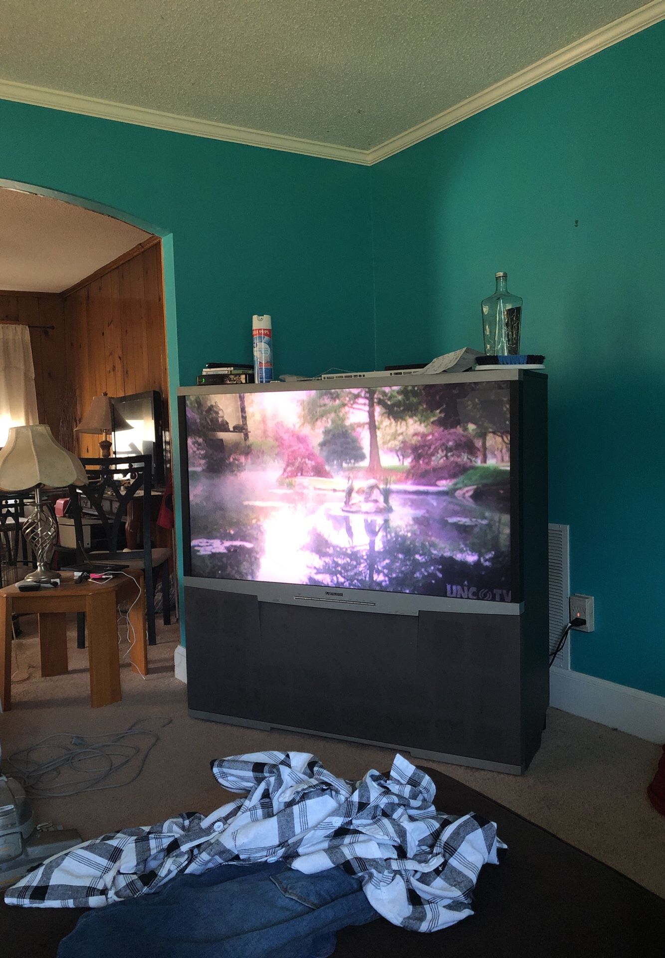 Mitsubishi 55 inch big screen box TV
