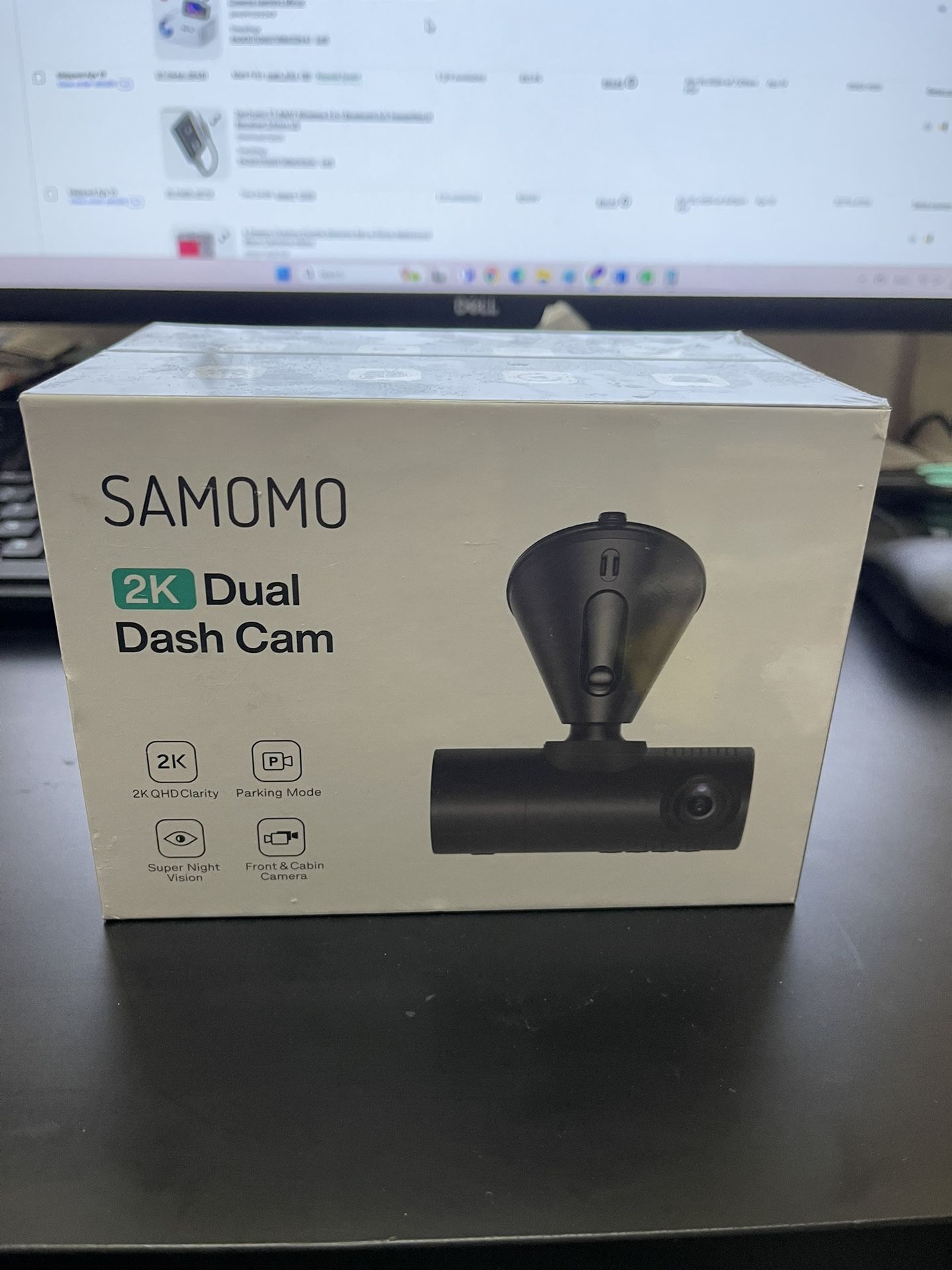 Samomo 2k Dual Dash Cam Night Vision LCD Monitor 