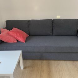 IKEA FRIHETEN Sleeper Sofa - Hyllie Dark Gray