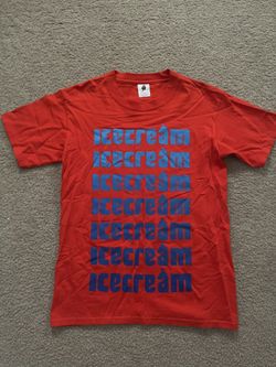 BBC Red Crimson Ice Cream University Blue T-Shirt Mens Size Billionaire Boys