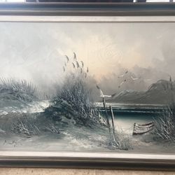 Original Painting Winter Landscape 31”x42”