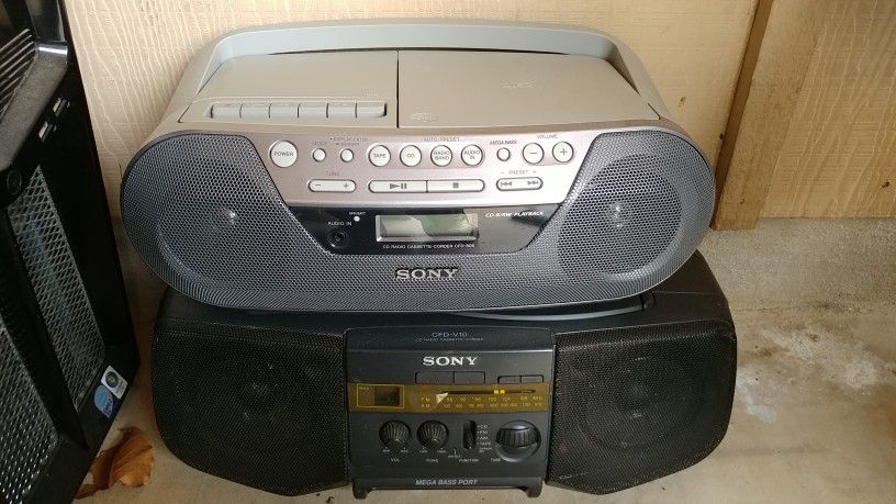 Two Sony Stereo Systems
