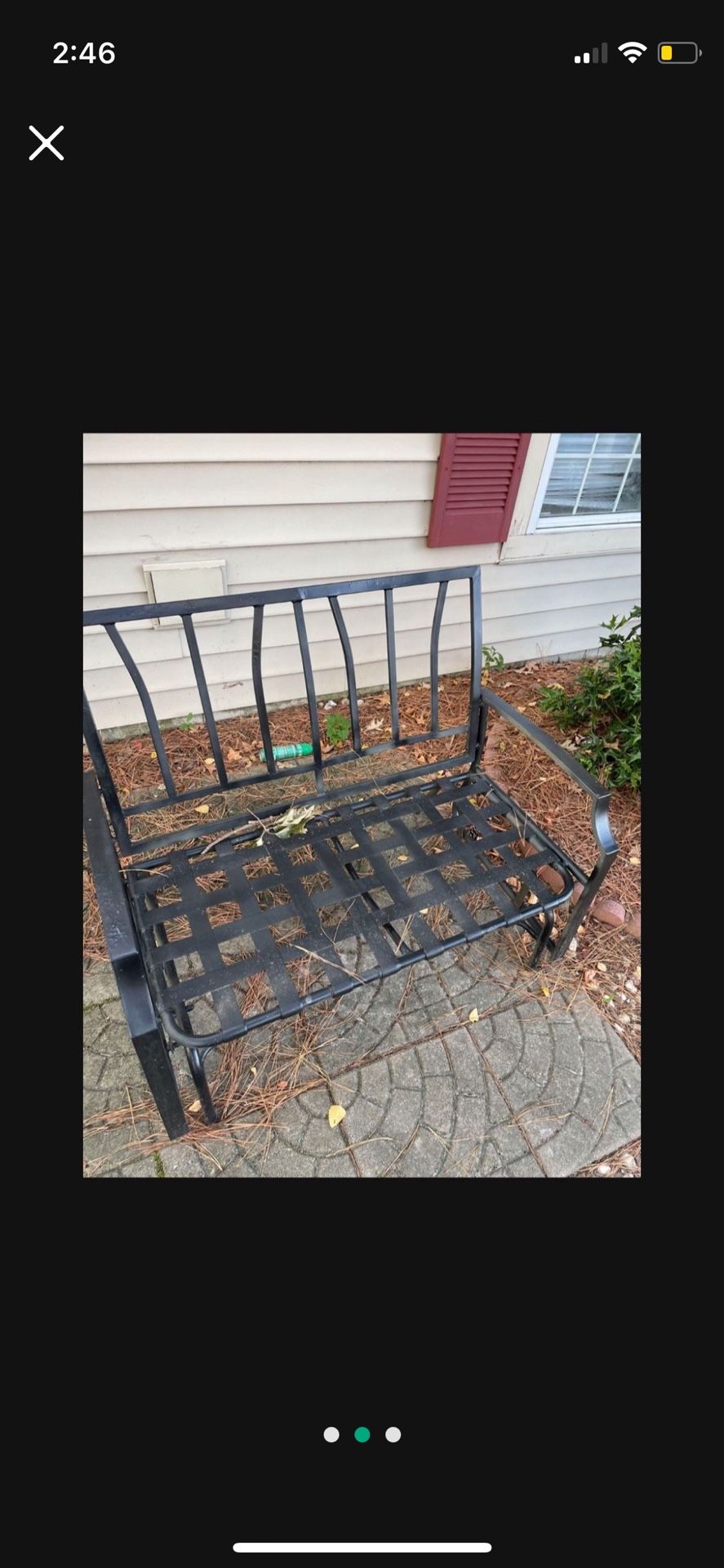 Black Rocking 2 Seat Swing