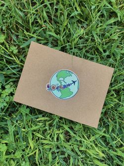 Travel world water safe sticker