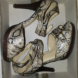 Snake Print Heels