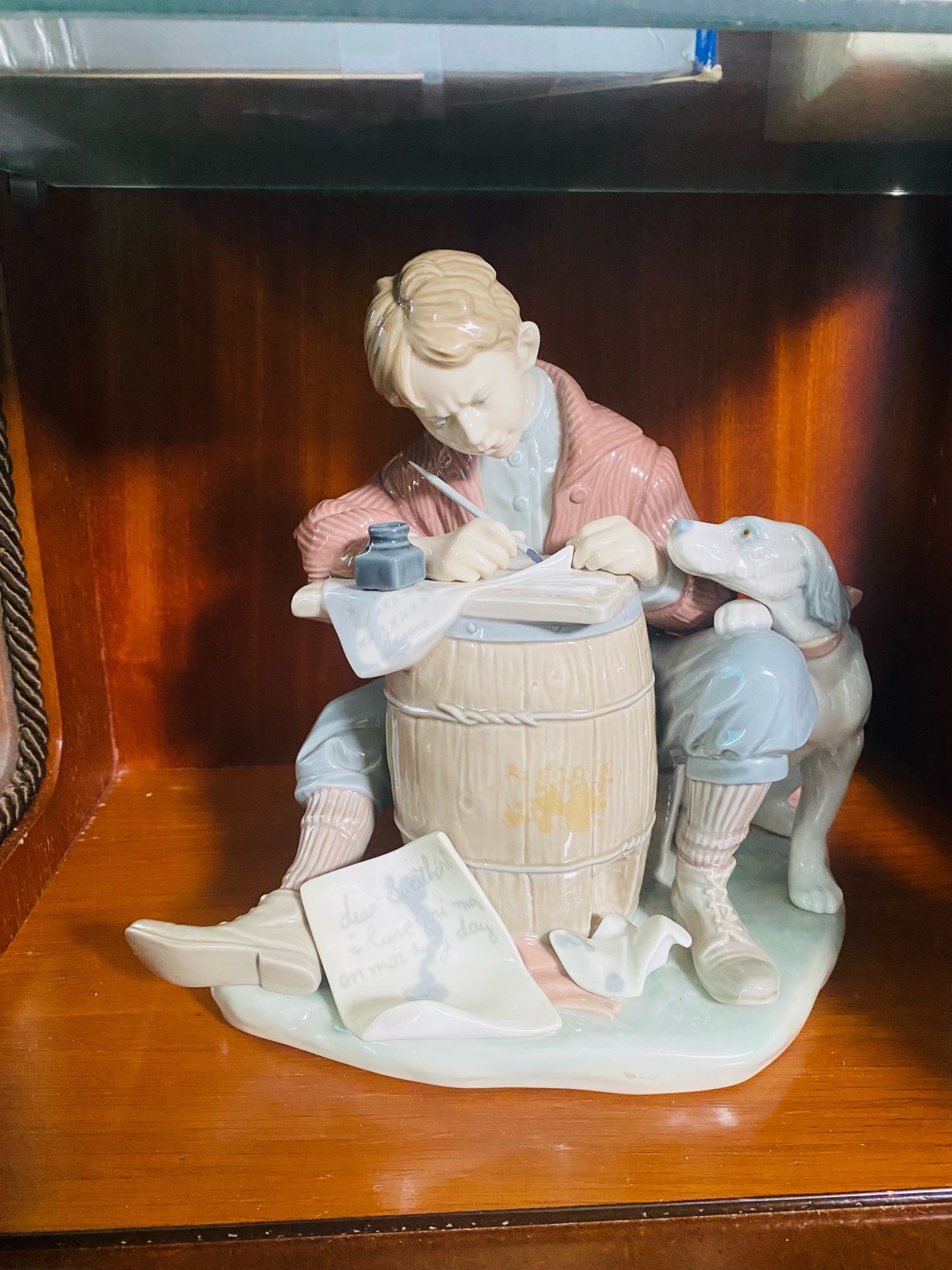 LLADRO Norman Rockwell Boy 'Love Letter