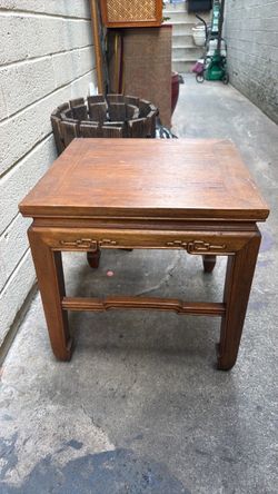 Antique solid wood table 16 by 16 16 tall