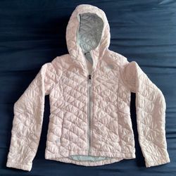 Girls Light Pink North Face Jacket Xs