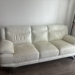 White Leather Sofa