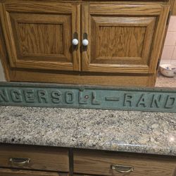 Antique Cast Iron Ingersoll Rand Plaque 