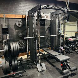 Smith Machine , Squat Rack , Bench Press , Leg Press , Pulley System Machine For Your Weights 