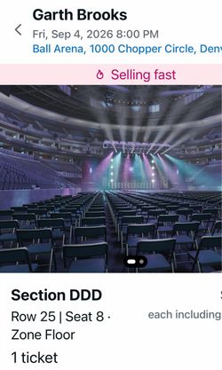 Garth brooks ticket