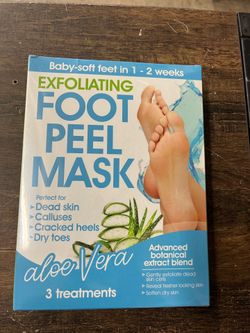 Foot Peel Mask Foot Mask w/ Aloe Vera Exfoliating Baby Foot Peel 3pk