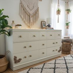 Harmony House Vintage Dresser, 9 Drawers,  BOHO, MID-CENTURY 