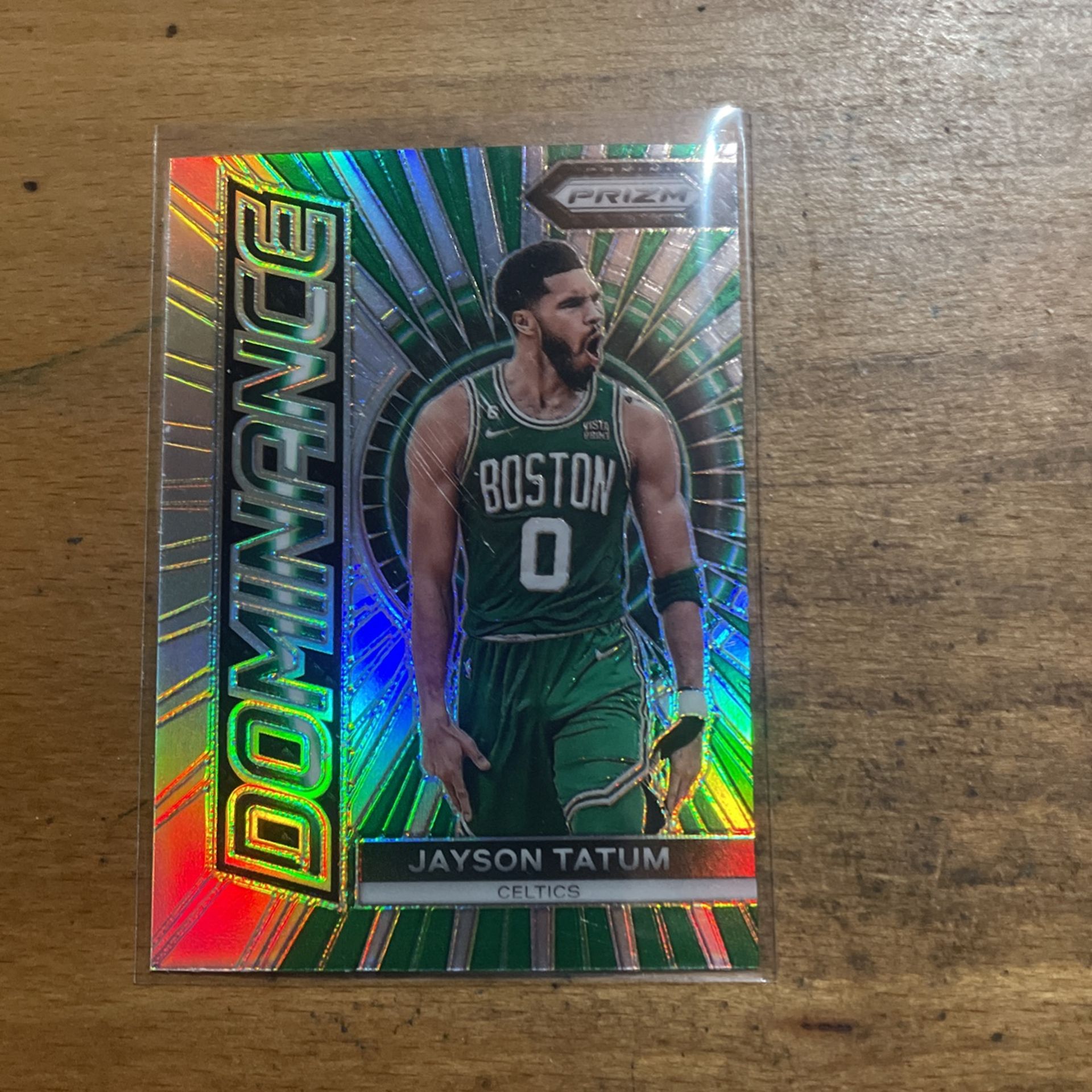 2024 PRIZM JAYSON TATUM GREEN DOMINANCE PRIZM CARD