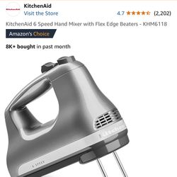 Kitchen Aid 6 Speed Hand Mixer