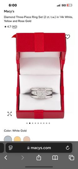 14K White Gold Neil Lane 2ct Diamond Halo Style Engagement Wedding Ring