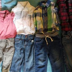 6 Sets Of Jeans 👖 With Shirt 12,18 &24 Months 