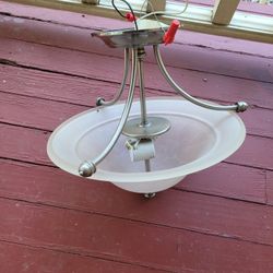 Ceiling Light Fixture with Frosted Globe