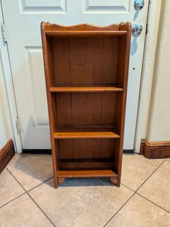 Vintage Wood 3-Shelf Bookcase