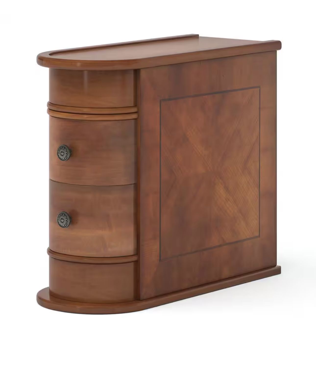 Eric 24 in. Brown Solid Wood Chairside End Table,