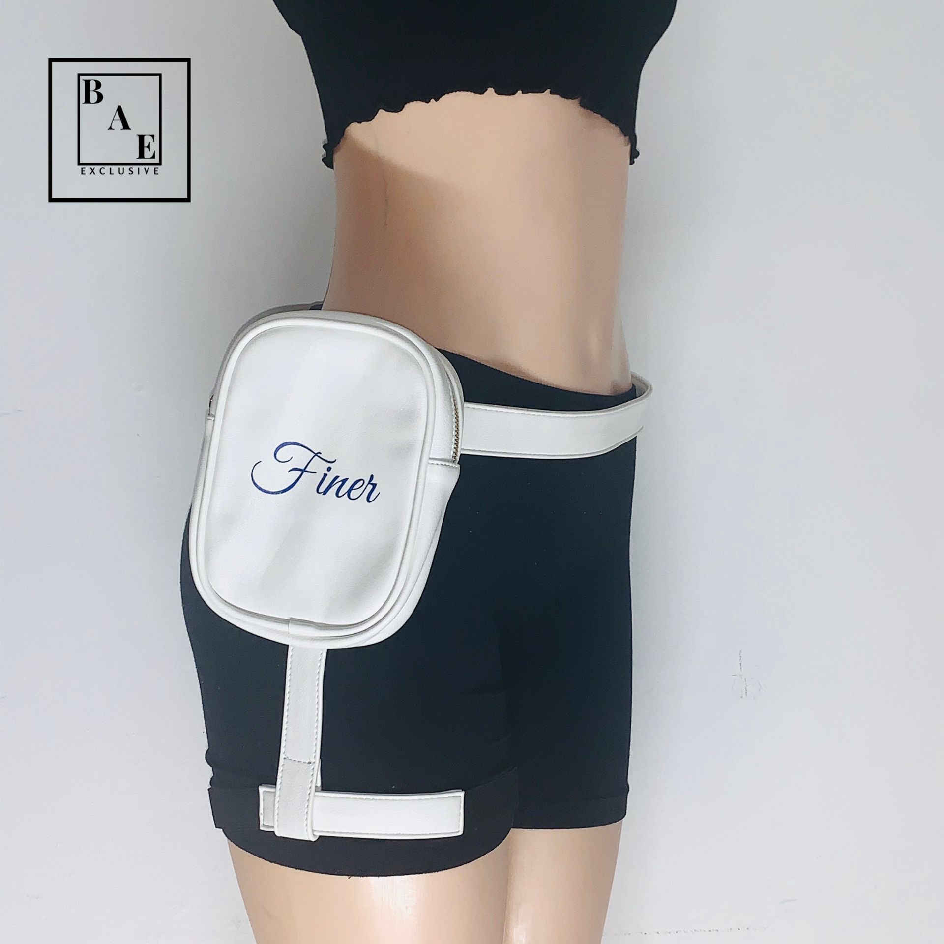 White Waist Bag with Adjustable and Removable Straps