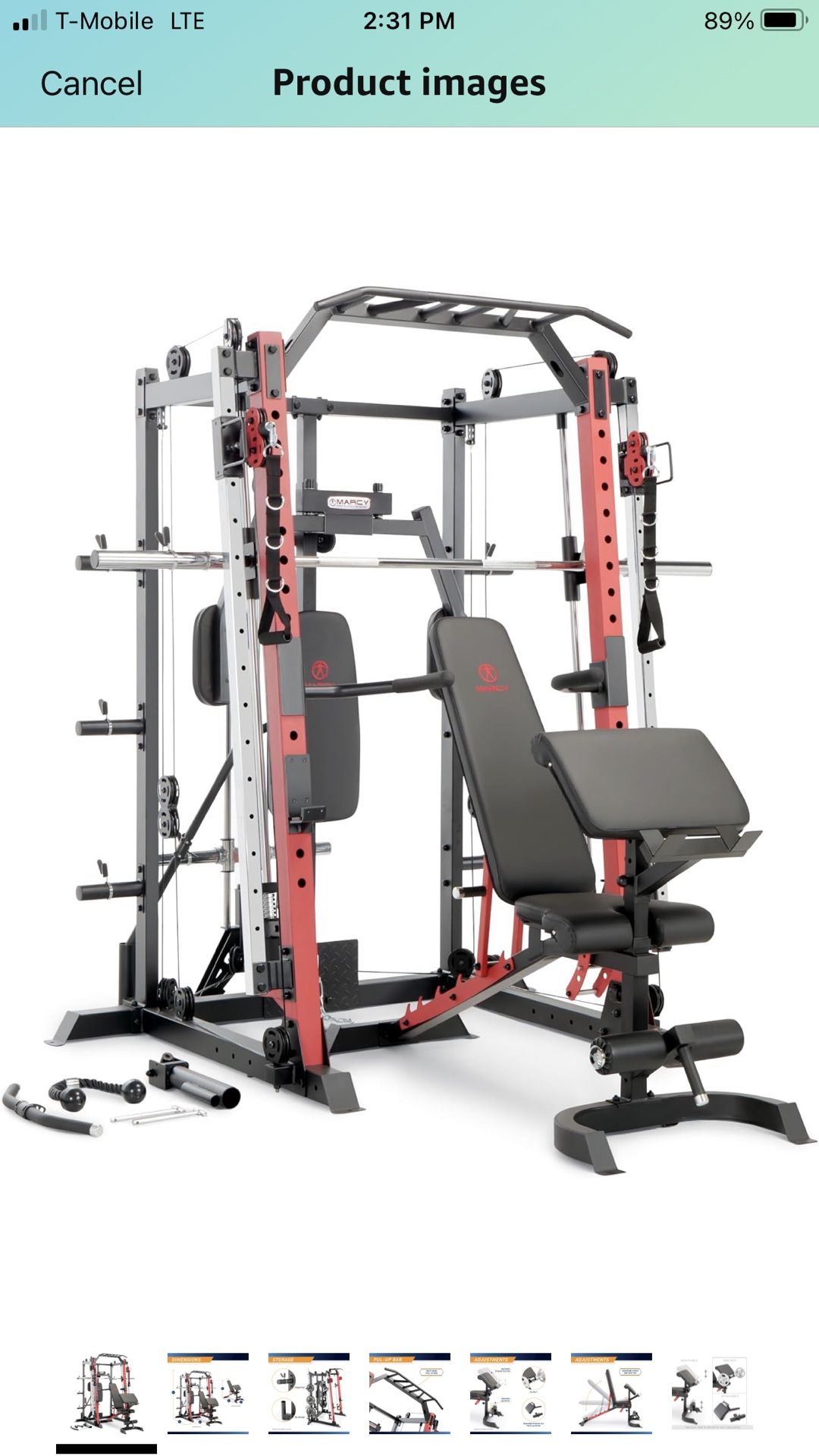 Complete Home Gym Marcy Smith Machine Comparing To Amazon $2172
