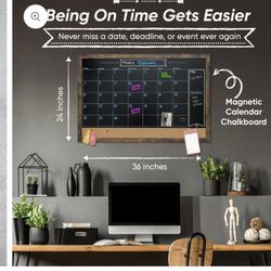 Magnetic Chalkboard Calendar Combo Board 