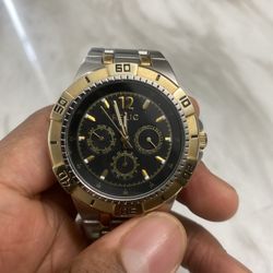 Relic Fossil Chronograph Watch Men’s Stainless Steel New Battery 